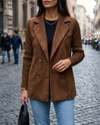 Halle Women's Knit Sleeve Blazer