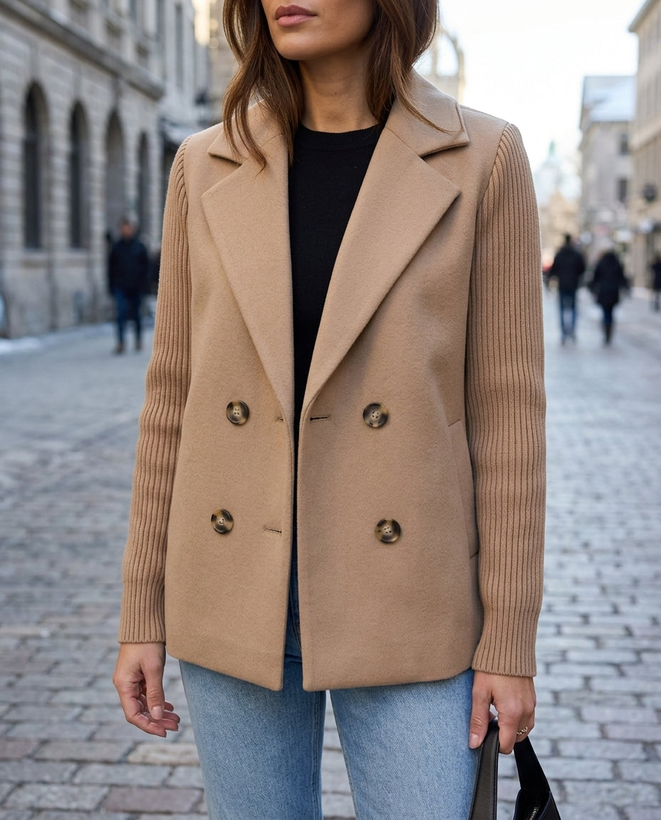 Halle Women's Knit Sleeve Blazer