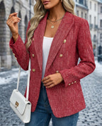 Bianca Women's Tweed Double Breasted Blazer