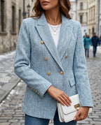 Bianca Women's Tweed Double Breasted Blazer