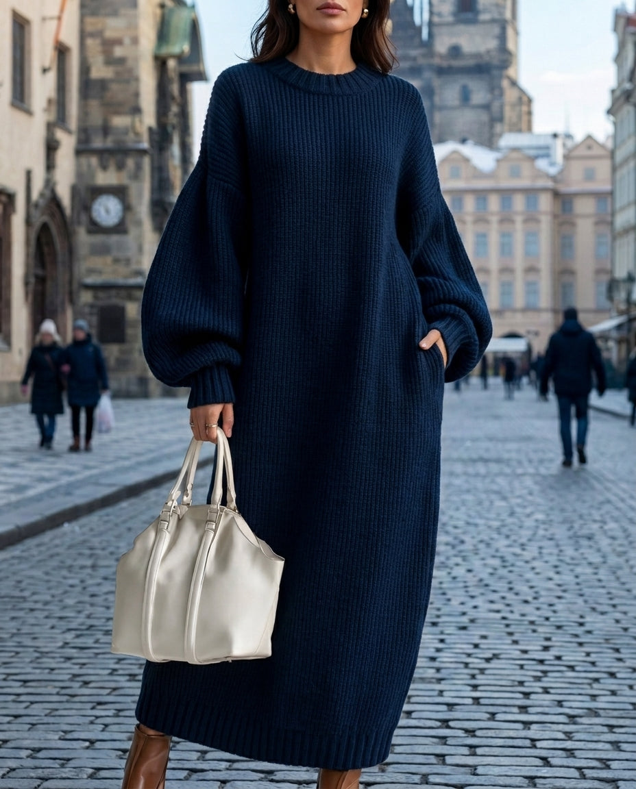 THEREDTHREAD♥oneshoulder shirtknit dress Adara Women's Oversized Maxi Sweater Dress – Preston Hayes
