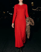 Marina Women's Cable Knit Maxi Sweater Dress