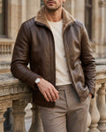Osric Men's Fleece Lined Leather Jacket