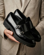 Prescott Men's Leather Double Monk Loafers