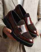 Prescott Men's Leather Double Monk Loafers