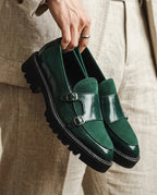 Prescott Men's Leather Double Monk Loafers
