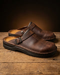 Weston Men's Leather Slip On Mule Clogs