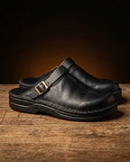 Weston Men's Leather Slip On Mule Clogs