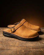 Weston Men's Leather Slip On Mule Clogs