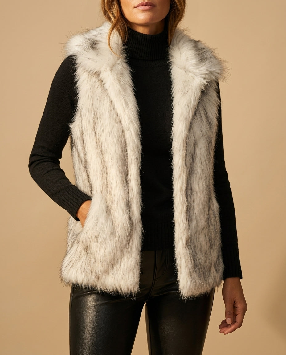 Vivienne Women's Warm Winter Fur Vest