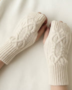 Arden Women's Cable Knit Wrist Warmers