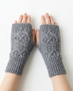 Arden Women's Cable Knit Wrist Warmers