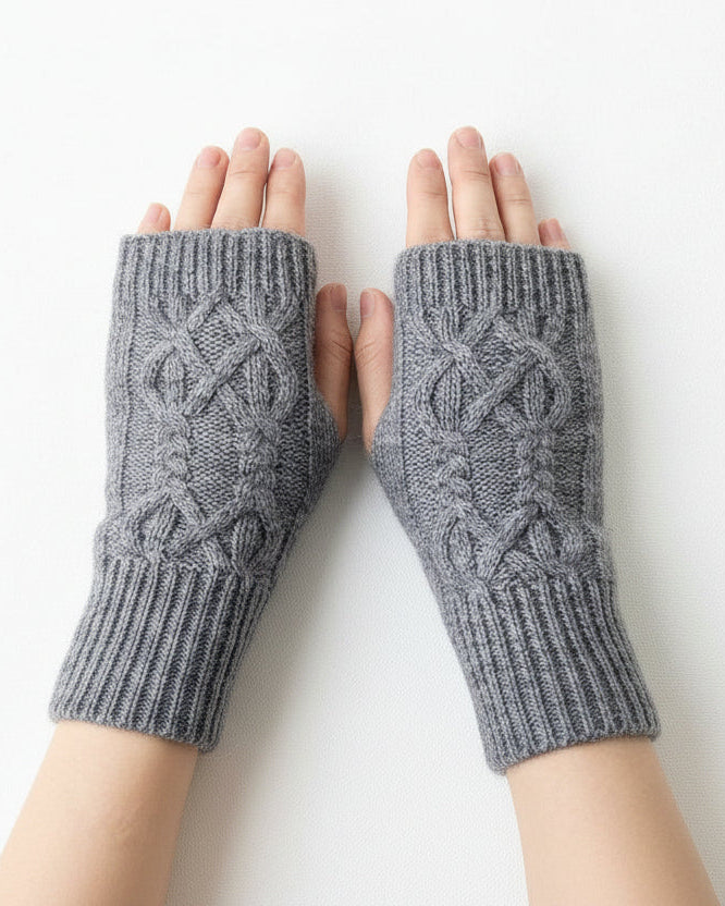 Arden Women's Cable Knit Wrist Warmers