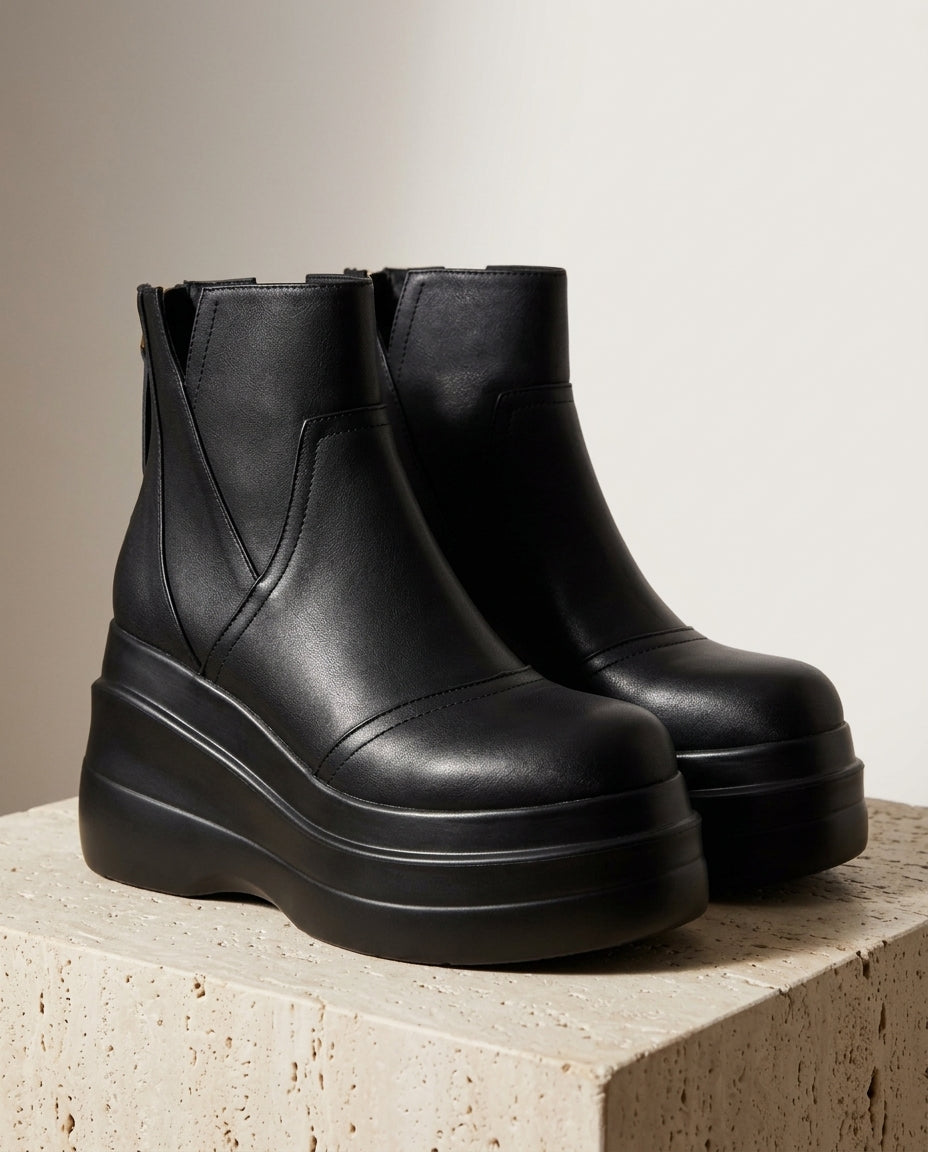 Delaney Women's Leather Platform Boots