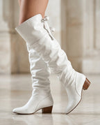 Waverly Women's Leather Knee-High Slouch Boots