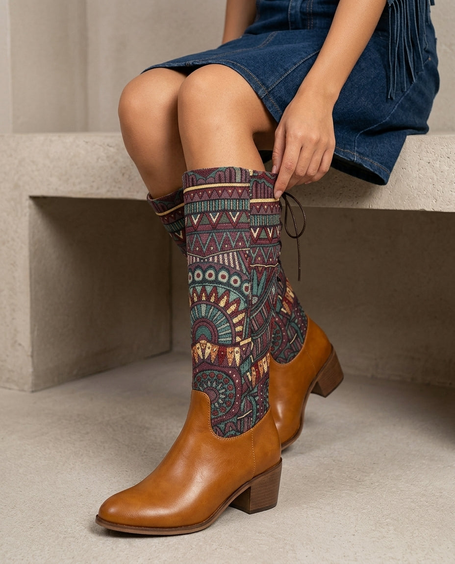 Bellamy Women's Woven Tapestry Boots