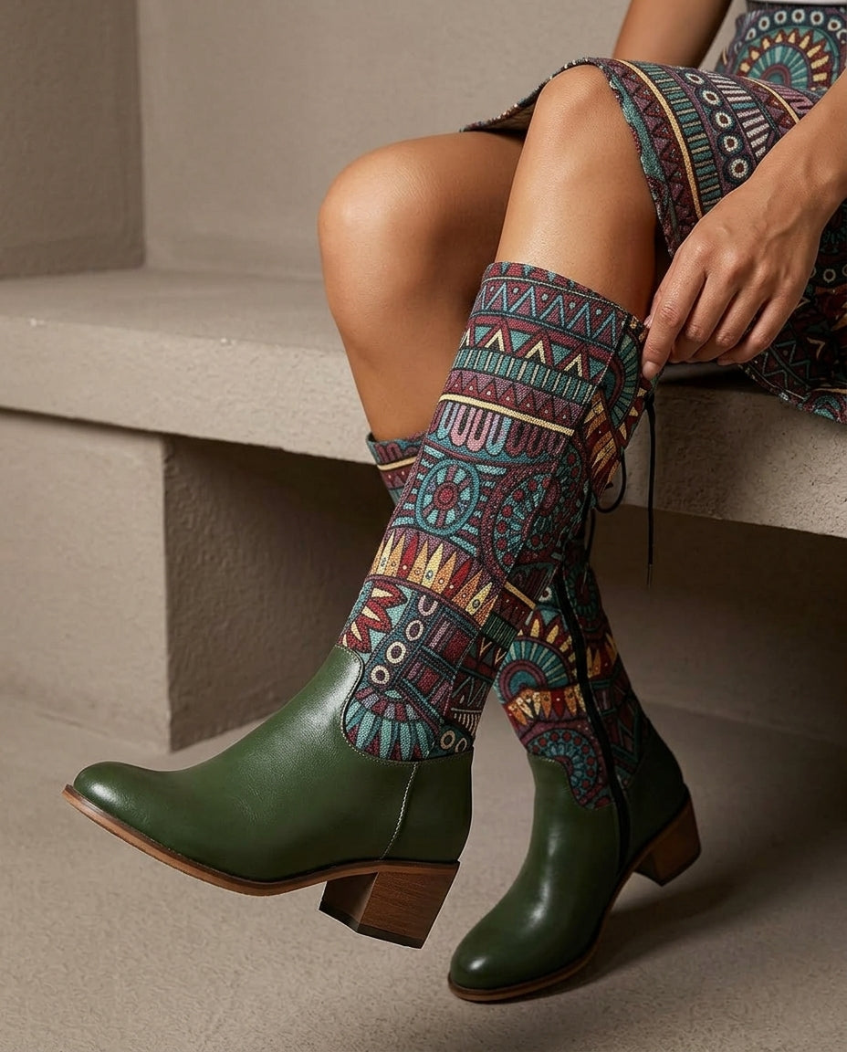 Bellamy Women's Woven Tapestry Boots