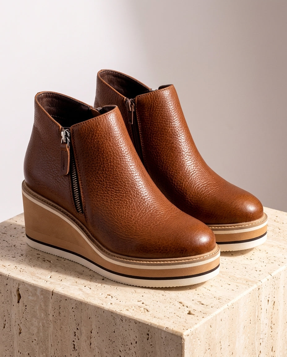 Kensington Women's Textured Wedge Boots