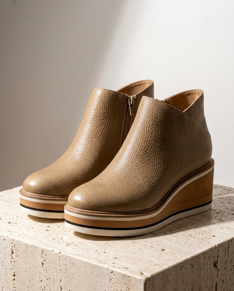 Kensington Women's Textured Wedge Boots