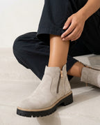 Everly Women's Suede Lugged Chelsea Boots