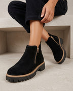 Everly Women's Suede Lugged Chelsea Boots