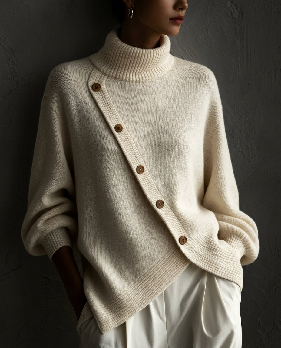 Arden Women's High Neck Wrap Sweater