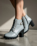 Harper Women's Lace Up Buckle Ankle Boots