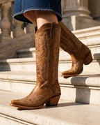Sutton Women's Embroidered Knee High Western Boots