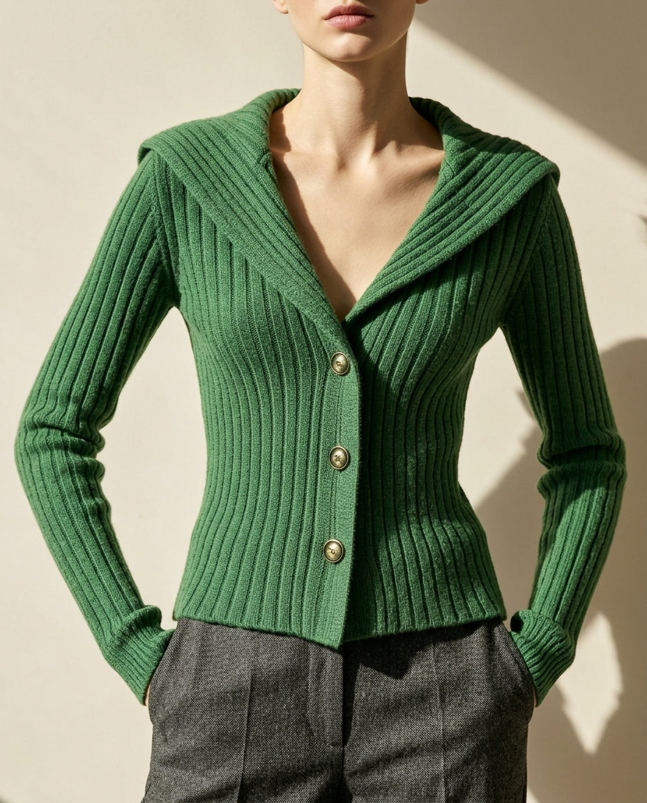 Blakely Women's Ribbed Button Cardigan