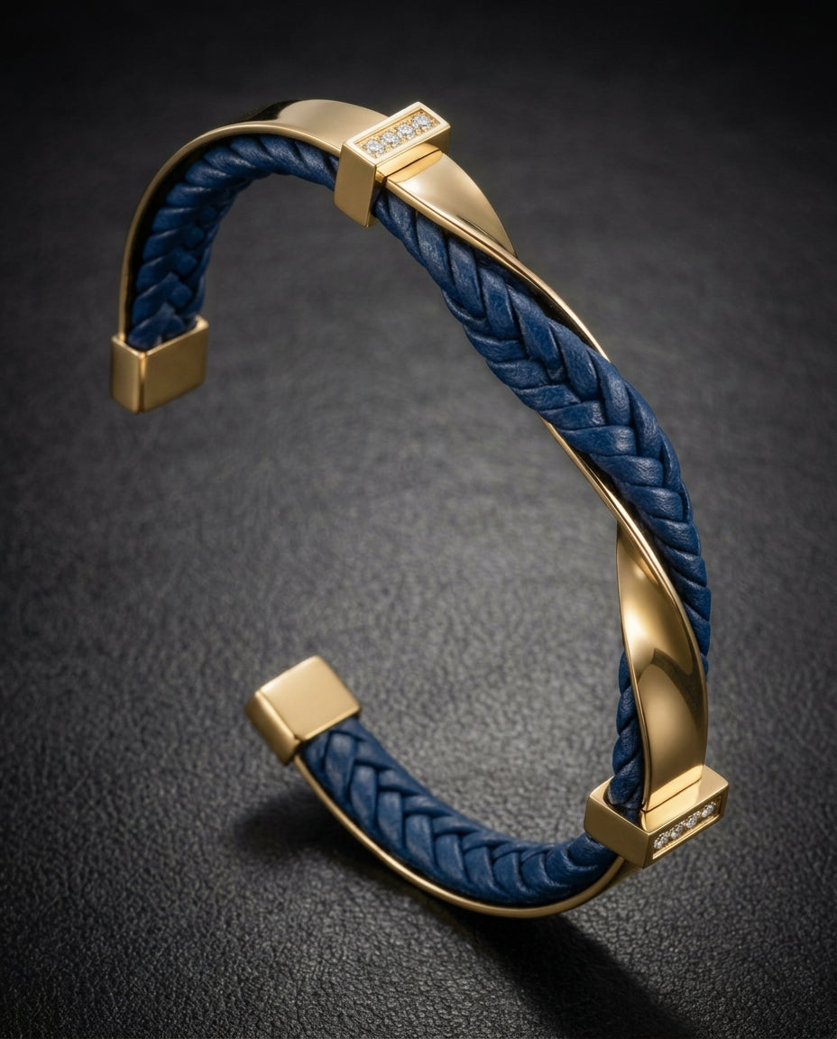Ashford Men's Braided Leather Cuff