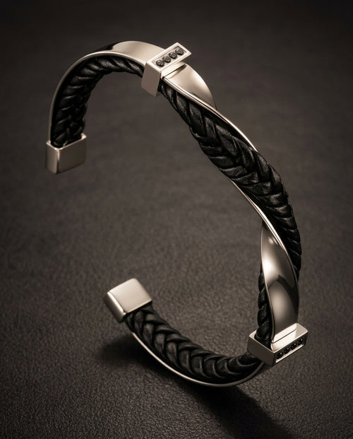 Ashford Men's Braided Leather Cuff