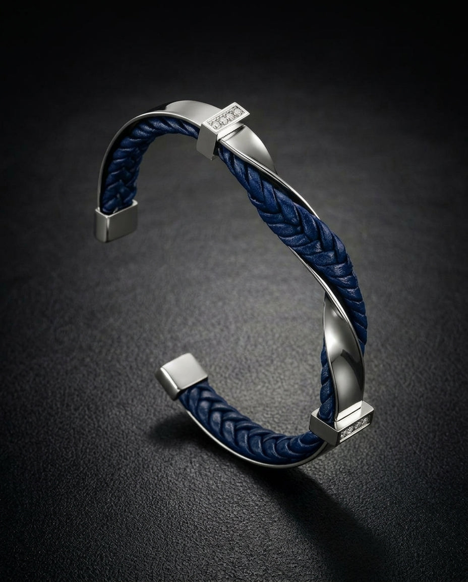 Ashford Men's Braided Leather Cuff