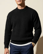 Sutton Men's Textured Crew Neck Sweater