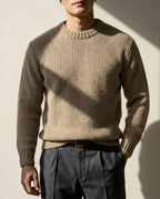 Sutton Men's Textured Crew Neck Sweater