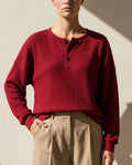 Everly Women's Waffle Knit Henley Top