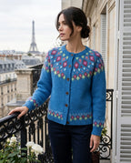 Adeline Women's Fair Isle Yoke Cardigan