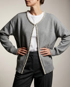 Charlotte Women's Pearl Trim Cardigan