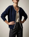 Charlotte Women's Pearl Trim Cardigan