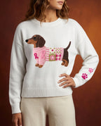 Palmer Women's Dachshund Patchwork Sweater