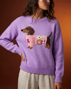 Palmer Women's Dachshund Patchwork Sweater