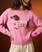 Palmer Women's Dachshund Patchwork Sweater