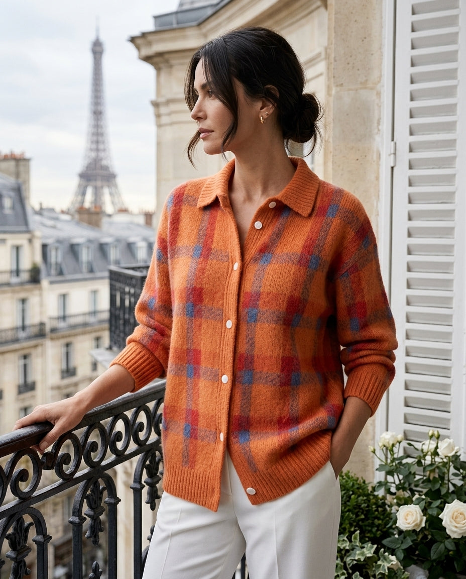 Delaney Women's Plaid Knit Shacket