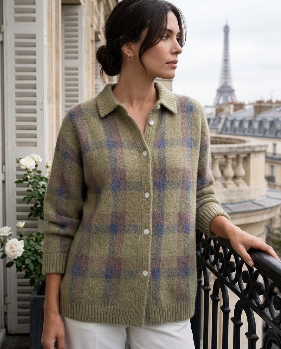 Delaney Women's Plaid Knit Shacket