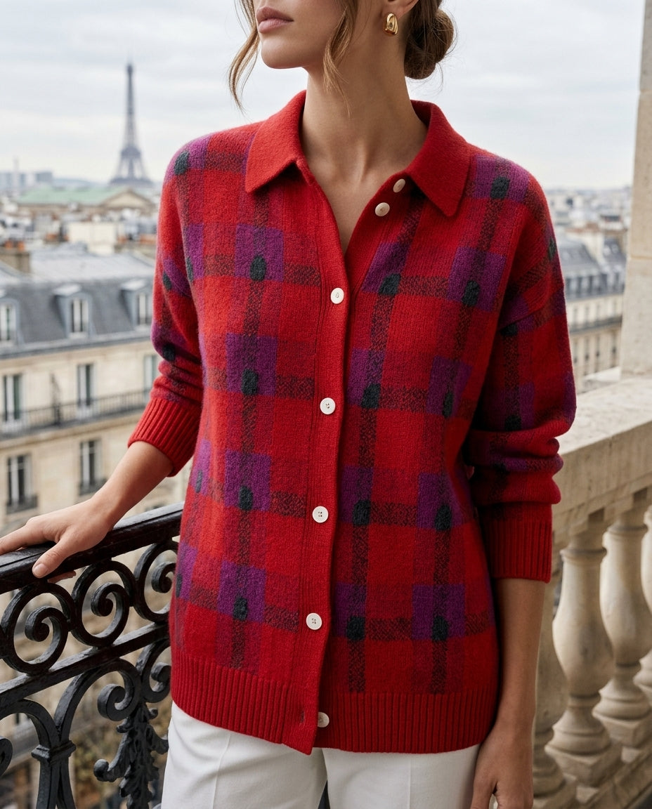 Delaney Women's Plaid Knit Shacket