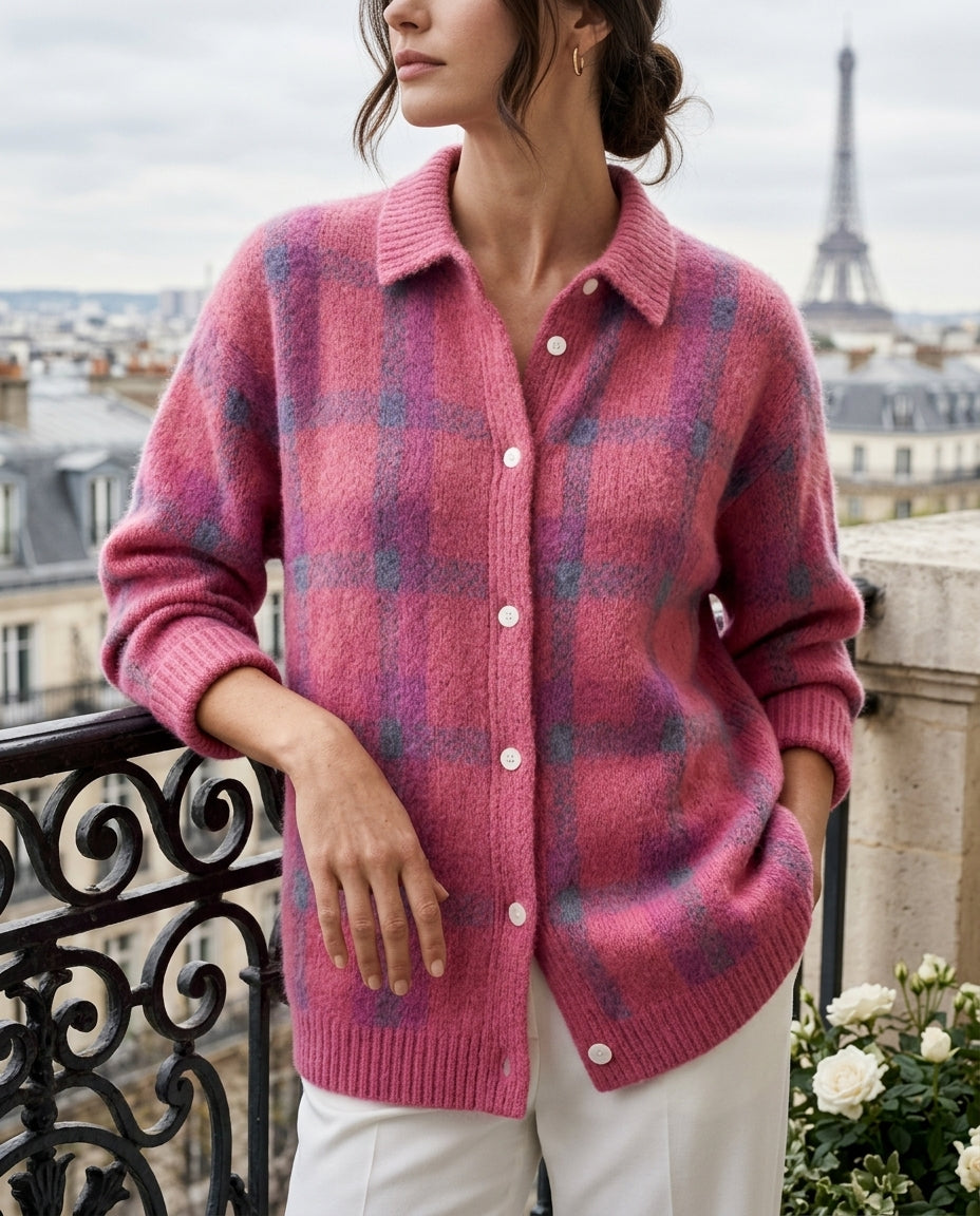 Delaney Women's Plaid Knit Shacket
