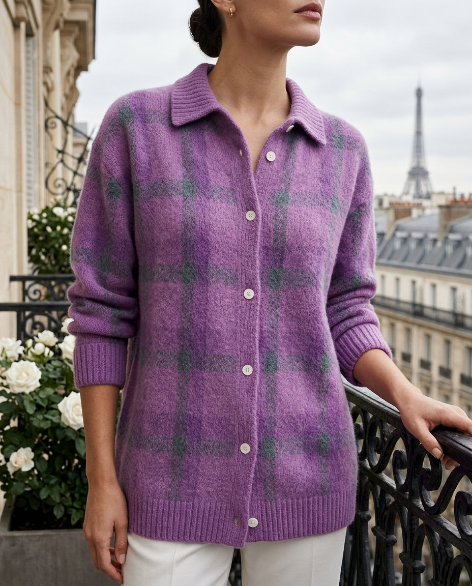 Delaney Women's Plaid Knit Shacket
