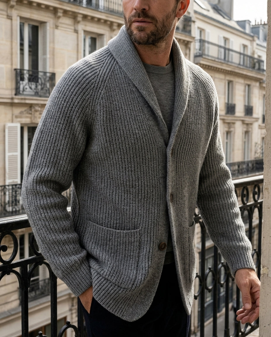 Whitfield Men's Wool Shawl Collar Cardigan