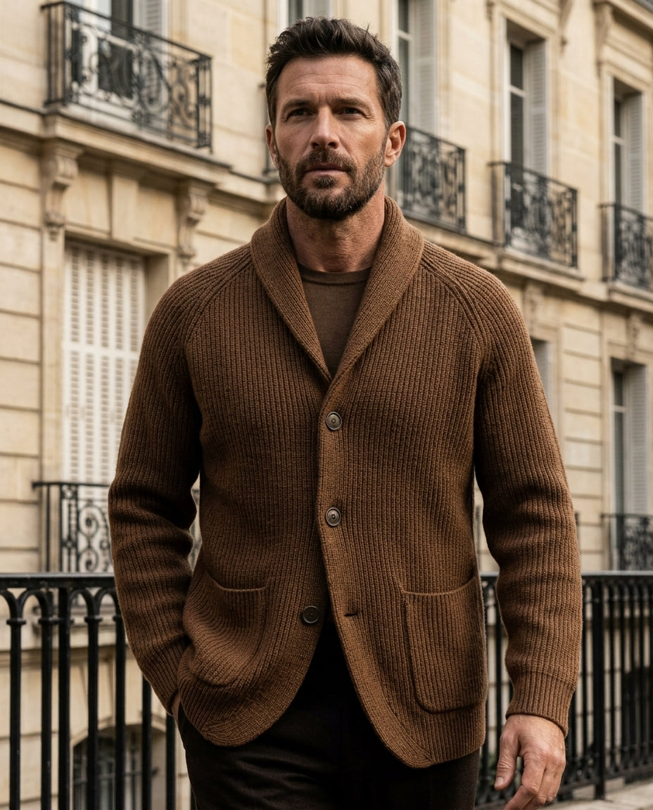 Whitfield Men's Wool Shawl Collar Cardigan