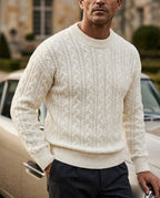 Barrett Men's Cable Knit Wool Sweater