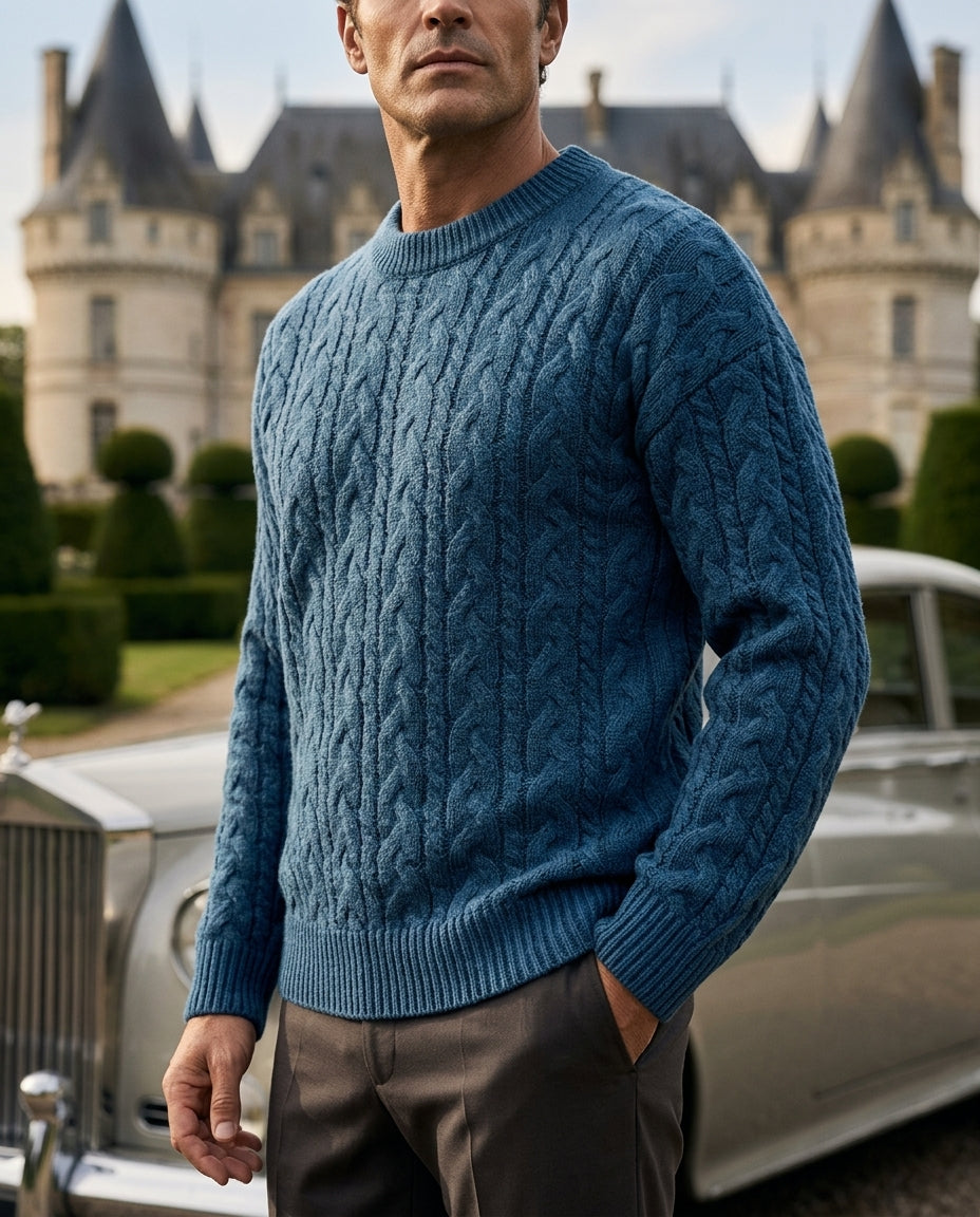 Barrett Men's Cable Knit Wool Sweater